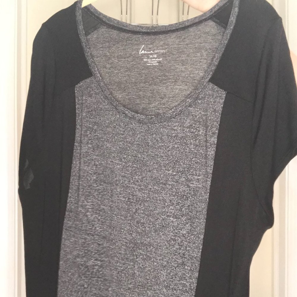 GUC! 14/16 Lane Bryant Color Block Top